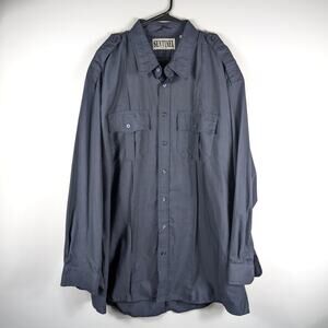 Sentinel 3XL Navy Long Sleeve Button Up Mens Work Shirt Horace Small Utility